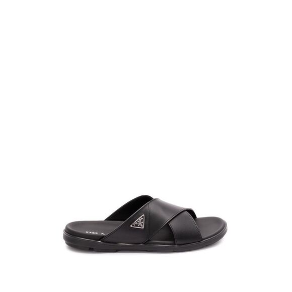 Prada Men Leather Crisscross Sandals - Picture 1 of 5